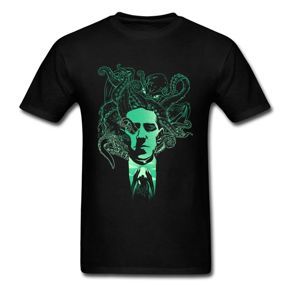 Мужская футболка с принтом ночного террора Cthulhu летняя одежда осьминога монстра