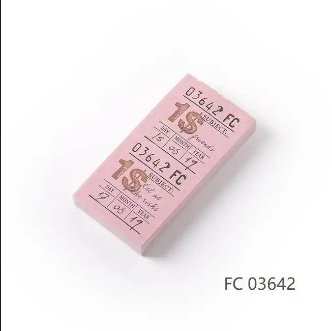 FC 03642 100 шт \ Набор Винтажный Британский билетный цветной ретро DIY планировщик может записывать записные книжки канцелярские тетради полосы сообщений - Цвет: FC 03642