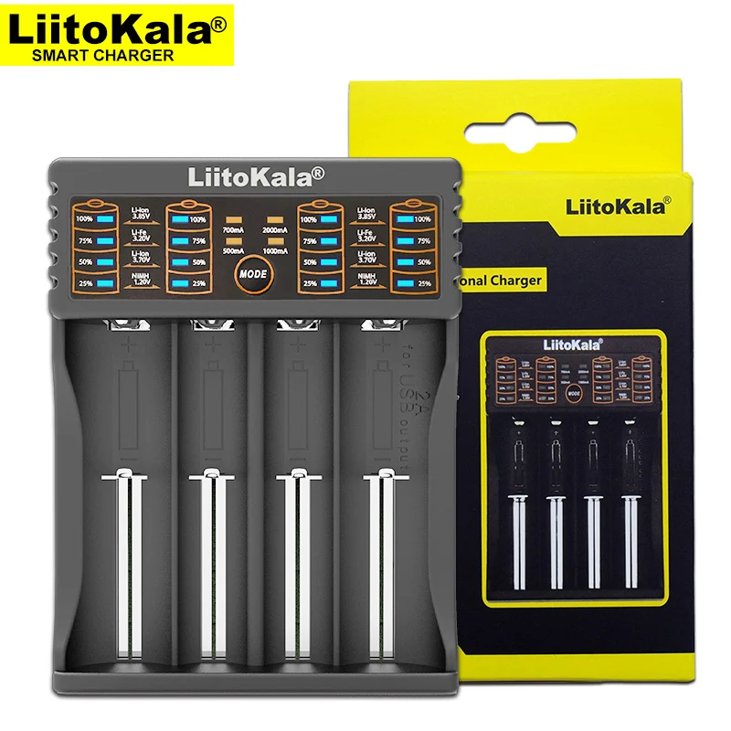 Зарядное устройство для аккумуляторов Liitokala Lii 402 LCD Зарядка 18650 3 7 V 18350 26650 NiMH