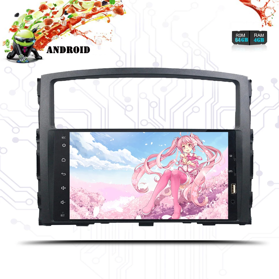 Автомобильный DVD плеер MITSUBISHI PAJERO V97 V93 8 ядер Android 10 0 GPS Navi поддержка 3/4G DAB + 64 Гб ROM