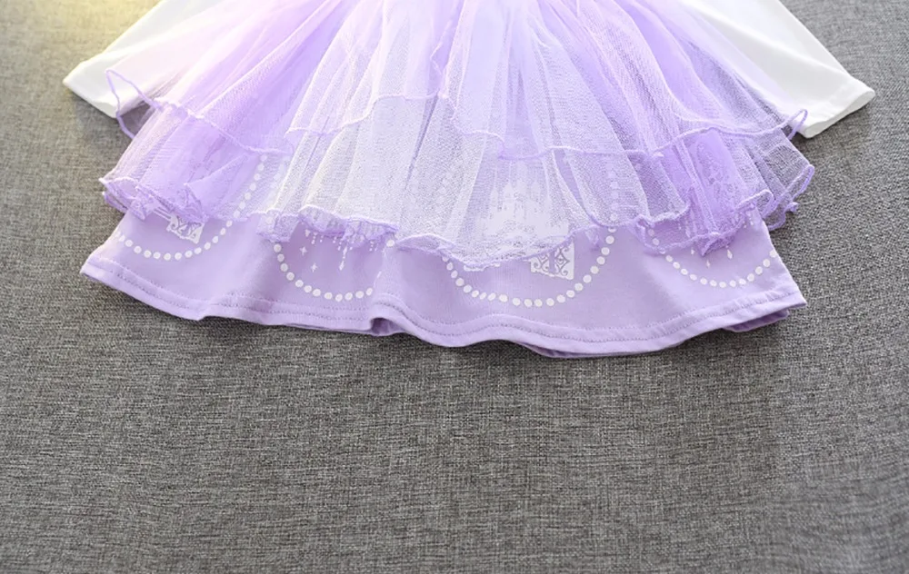 2019 Autumn Princess Sofia Dresses Costume Halloween Clothes Monsoon Kids Cotton Dress Long Sleeve Children Christmas Clothing | Детская