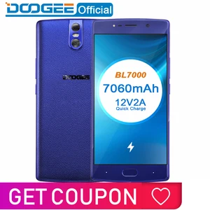 DOOGEE BL7000 смартфон с 5,5-дюймовым дисплеем, восьмиядерным процессором MTK6750T, ОЗУ 4 Гб, ПЗУ 64 ГБ, 13 МП, Android 7,0, 7060 мАч