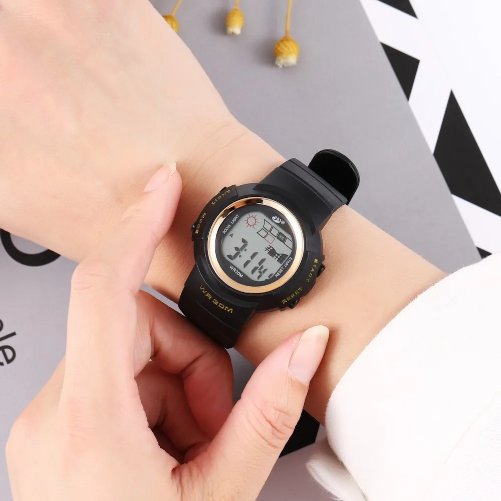 Мужские и женские часы многофункциональные 30 м водонепроницаемые цифровые