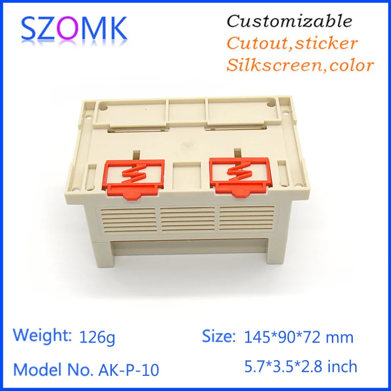 Szomk abs din rail plc корпус (10 шт.) 145*90*72 мм Пластиковый Электронный шкаф