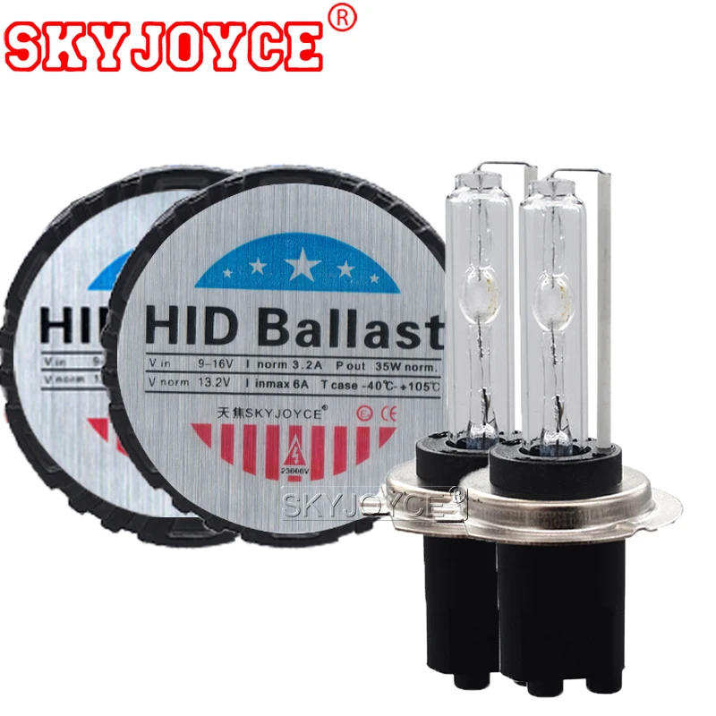 SKYJOYCE AC Canbus 35 Вт H7CR H7C комплект hid круглый Балласт 4300K 8000K 6000K 5000K металлический