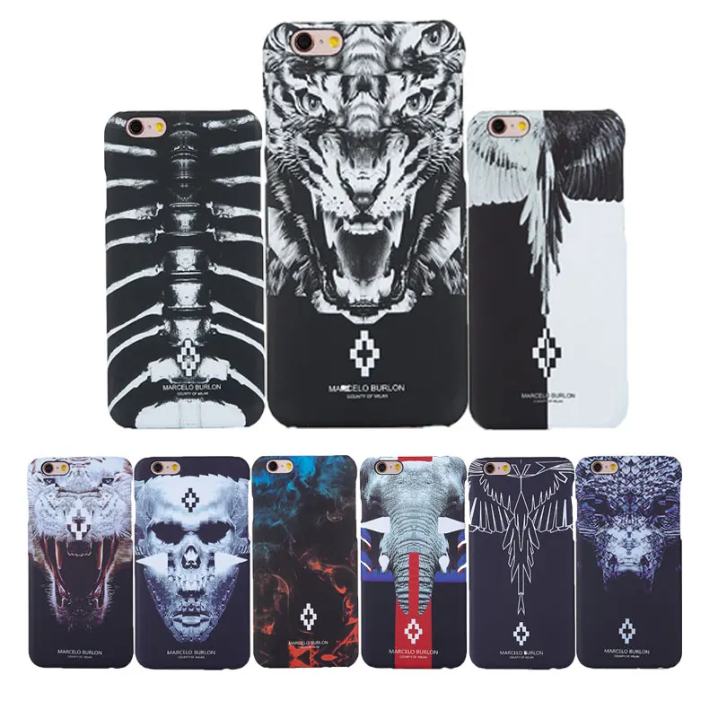 Marcelo Burlon чехол для iPhone 6 S Тигр Fox крылья Fundas крышка 7 5 5S Plus чехлы марсело жесткий