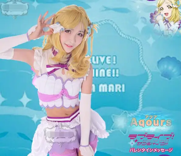 Love Live!Sunshine! Аниме Aqours koibinaritai AQUARIUM Takami Chika Kurosawa Ruby униформа косплей костюм платье