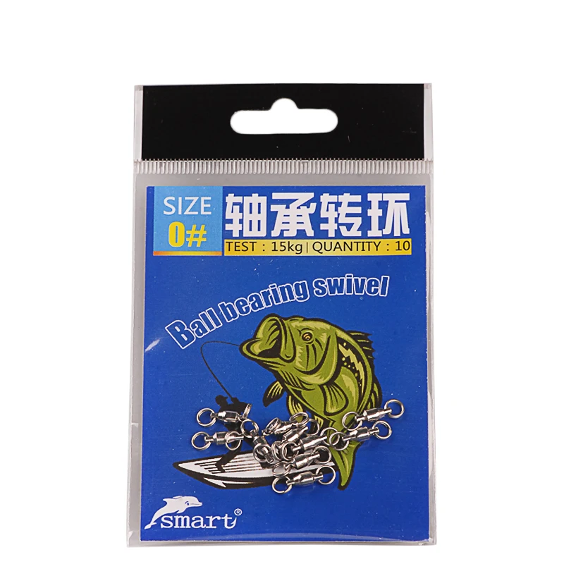 50 шт. шарнирный Подшипник 0 #/1 #15/20 кг|emerillon peche|peche emerillonfishing swivels |