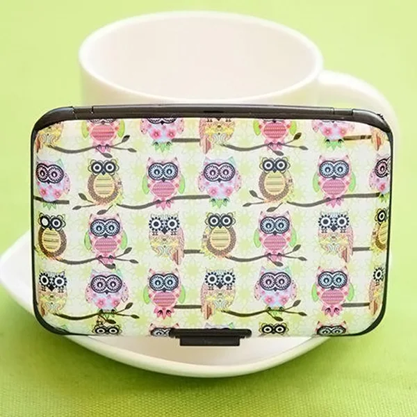 Милый чехол-бумажник с принтом совы кредитный держатель для карт 7 отделений