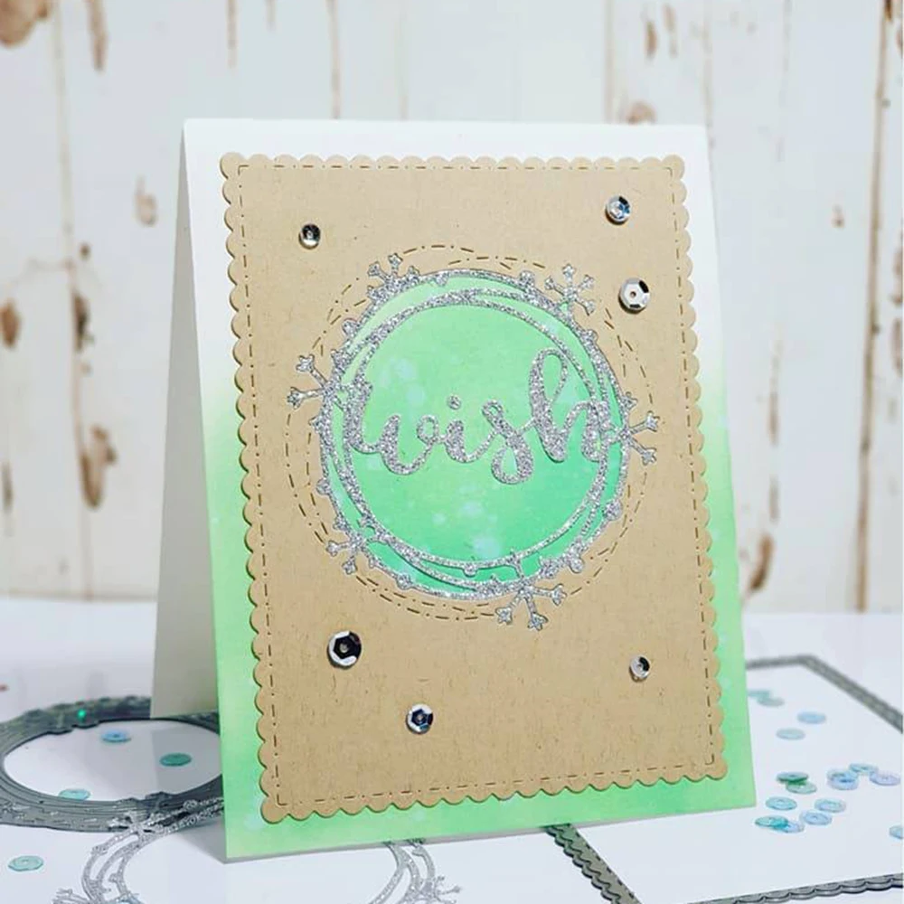 Круглая рамка поздравительная открытка металлические Вырубные штампы