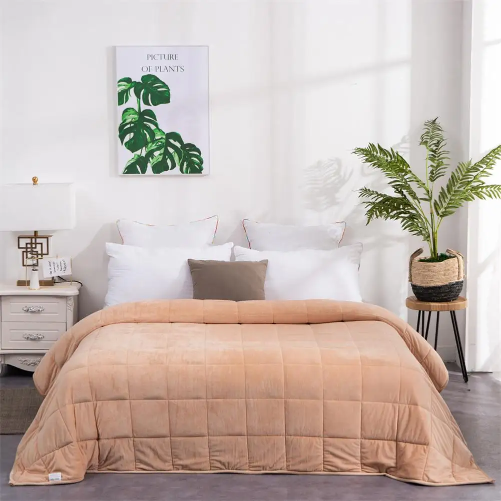 

100% Cotton Soft Comfortable Glass Weighted Blanket Beads For Children Adult Anxiety Autism Overpressure Group 7/10/15lb