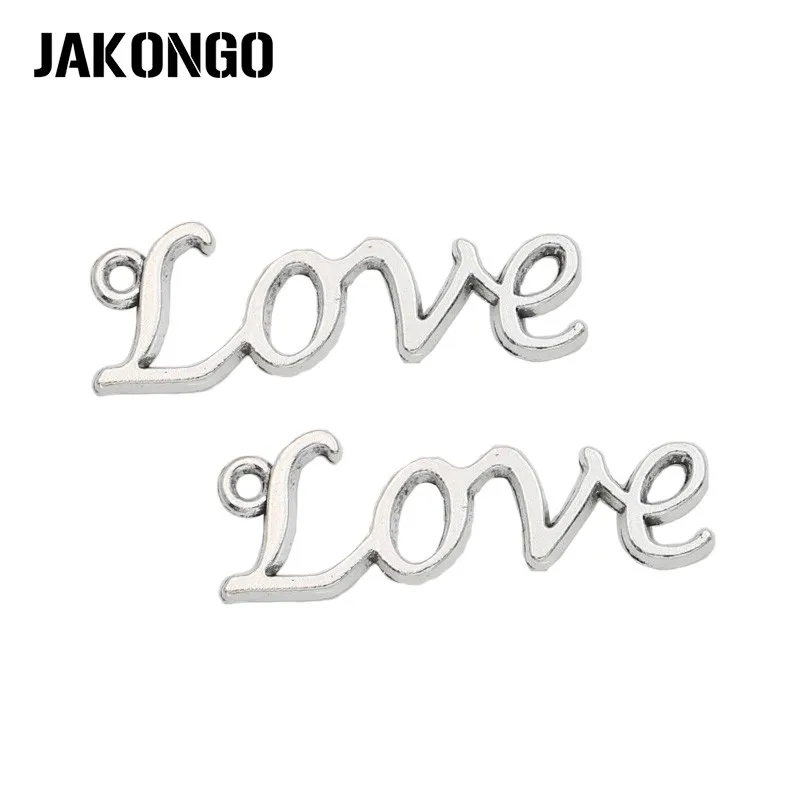 

JAKONGO антикварные посеребренные Подвески в виде сердца для изготовления ювелирных изделий браслет DIY 15x10 мм 20 шт./лот