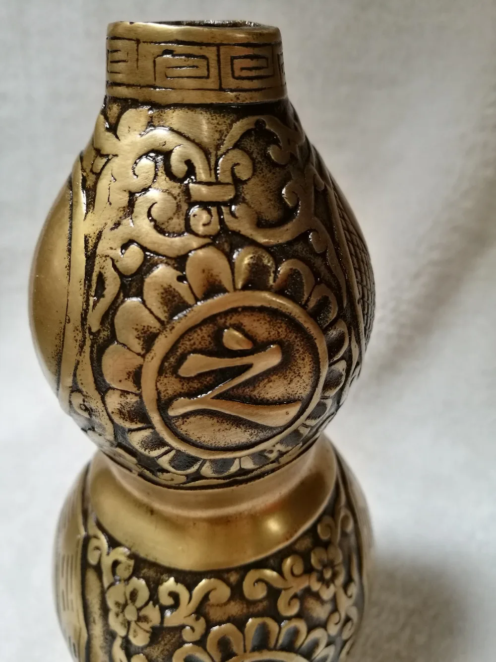 

Ancient bronze ornaments pure Bronze gourd Feng Shui town house