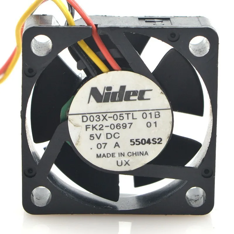 Двухрядный охлаждающий вентилятор NIDEC D03X-05TL DC 5V 0.08A 3 см 30*30*10 мм - купить по