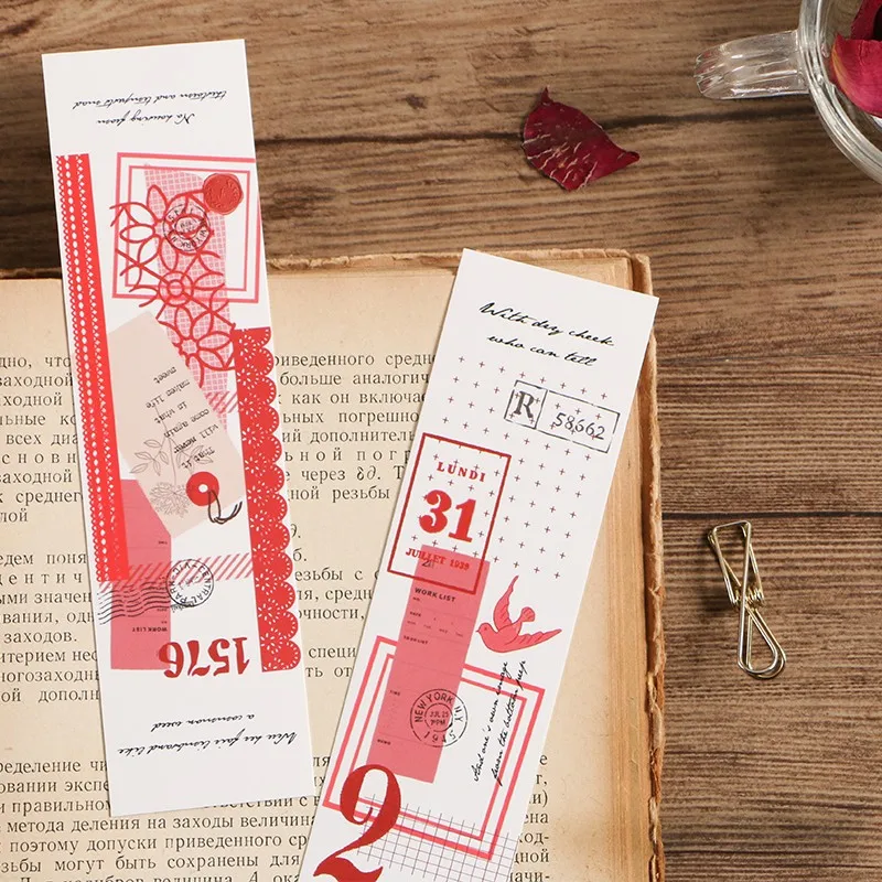 30 шт./партия, красивые листья, цветы, бумага, Закладка, книжный держатель, открытка для сообщений, Детские канцелярские принадлежности, школьные принадлежности