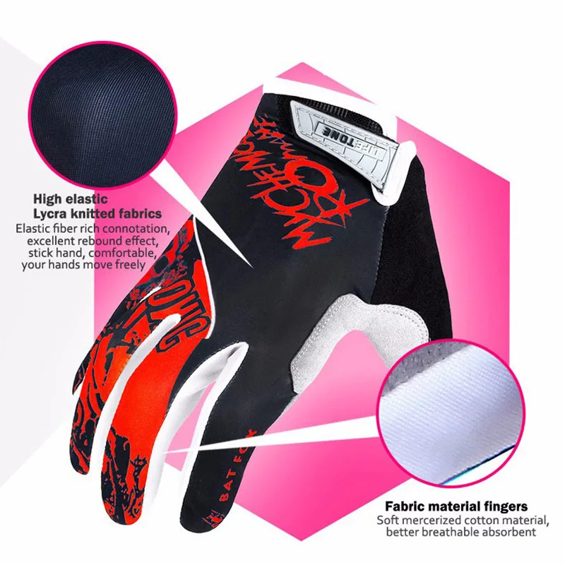 Batfox MTB велосипедные перчатки мужские Mountain спортивные дышащие Полный Finger дорожный
