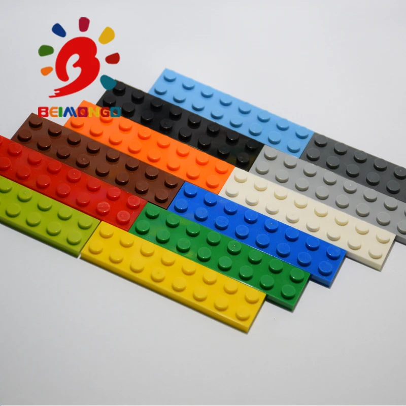 Бесплатная доставка! BEIMONGO блоки пластина 2x8 строительные 60 шт. обучающие и