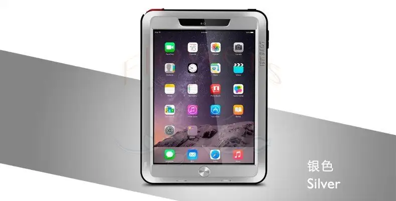 Love Mei life Waterproof / Shockproof Anti-knock Proof Alumium Cover Case Shell W/ Tempered Glass For Apple iPad Air 2 | Компьютеры и