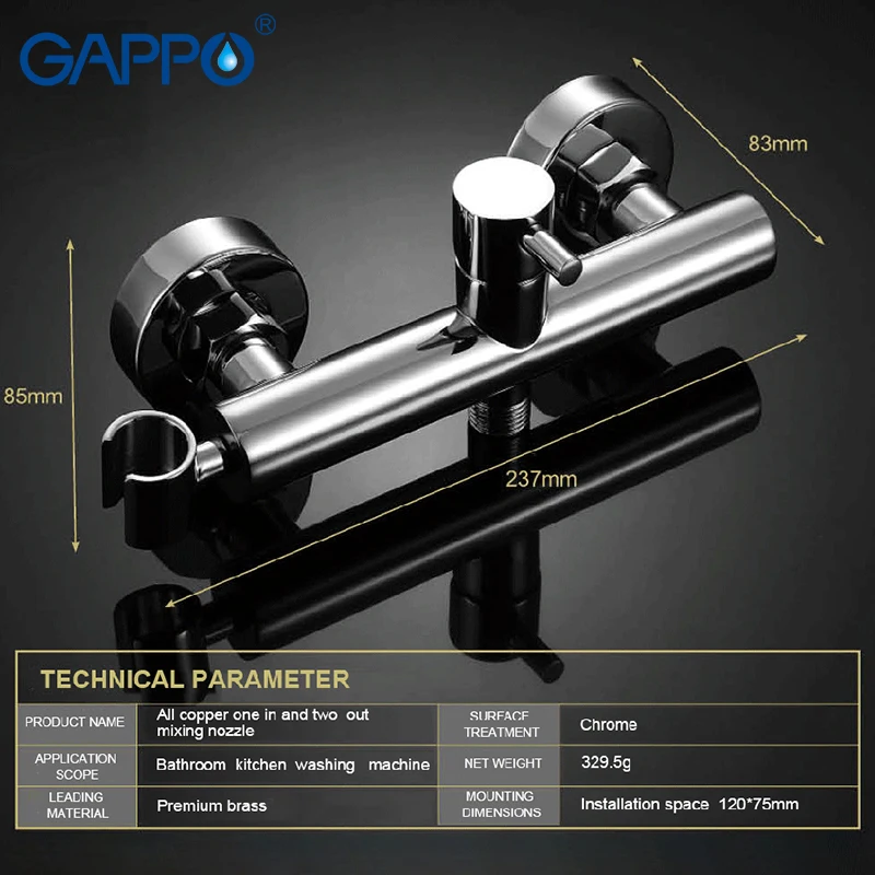 GAPPO кран для биде холодной и горячей воды античный хромированный набор уборки