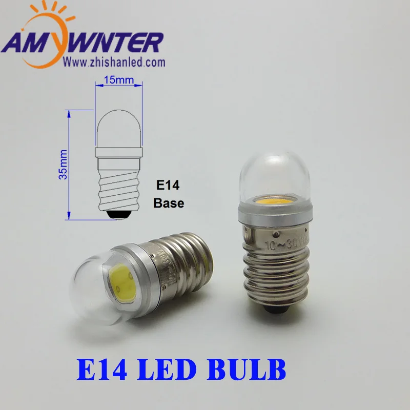 AMYWNTER T15 E14 светодиодный лампы 0,5 Вт 1 Вт хрустальная люстра 12V 24V 60V светильник Кукуруза лампы кулон холодильник свет