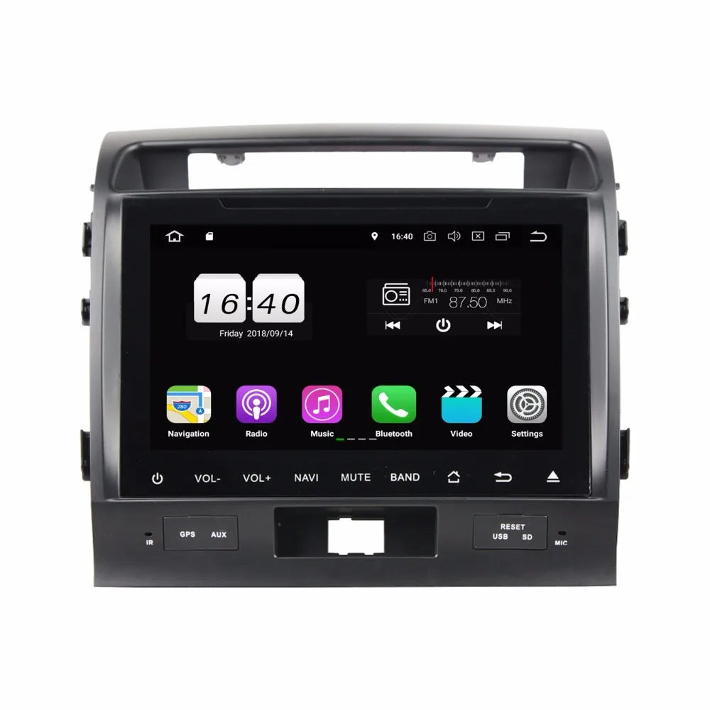 9 &quotAndroid 8 1 для Toyota Land Cruiser 2008-2012 2 Гб ОЗУ 16 4 ядра автомобильный DVD-плеер