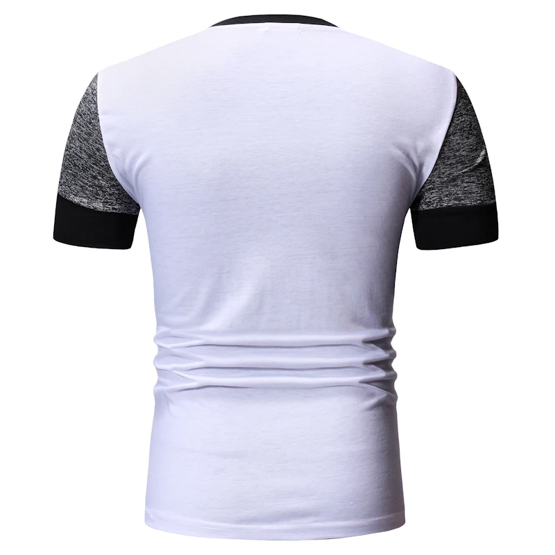 Мужская футболка повседневная с коротким рукавом круглым вырезом Модная