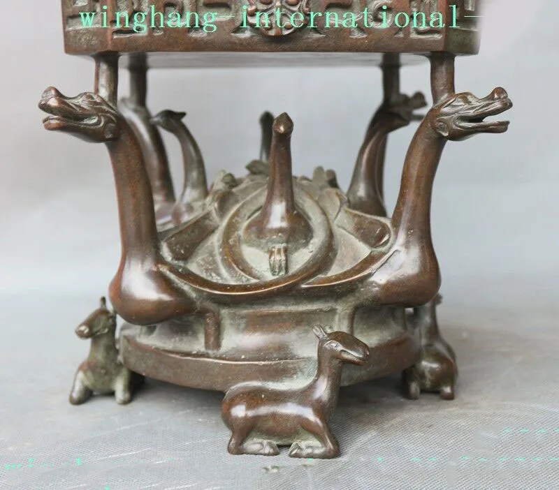 Свадебное украшение старинная китайская чистая фиолетовая медная птица лицо