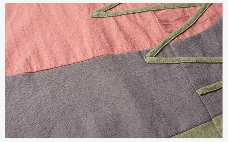 Летнее платье женское пляжное с коротким рукавом и круглым вырезом в стиле