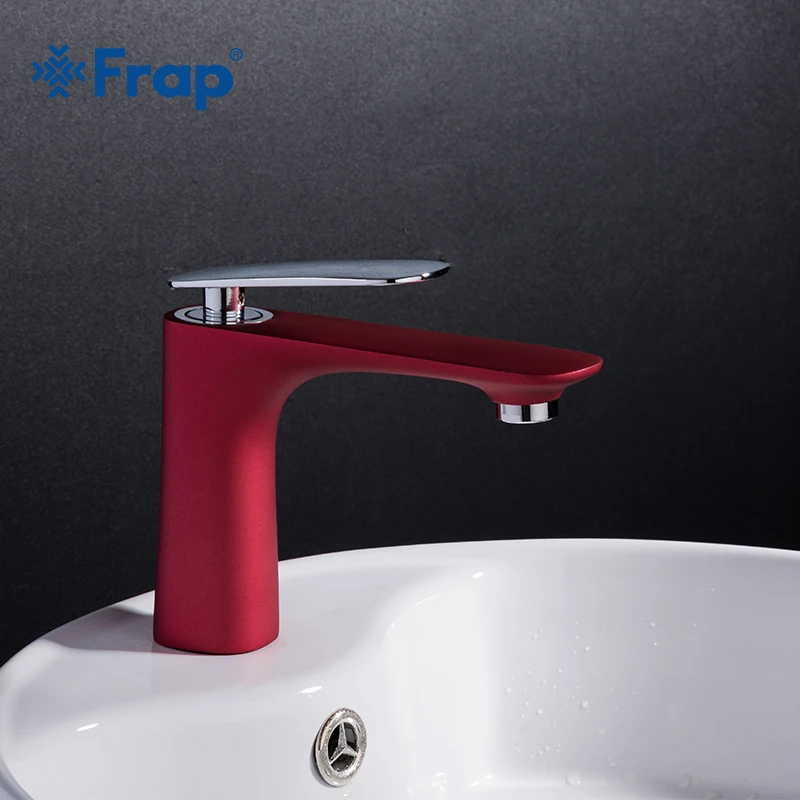 Frap винтажный стиль кран для раковины красный латунный водопроводный ванной