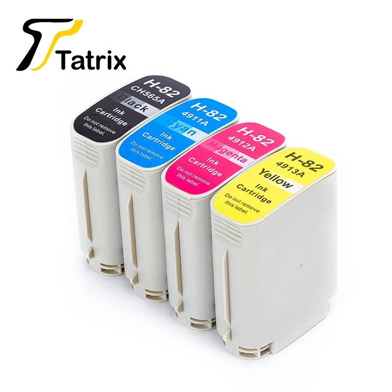 Совместимый чернильный картридж Tatrix 4X Для HP82 C4911A C4914A для HP Designjet 10ps 20ps 120nr 50ps 500ps