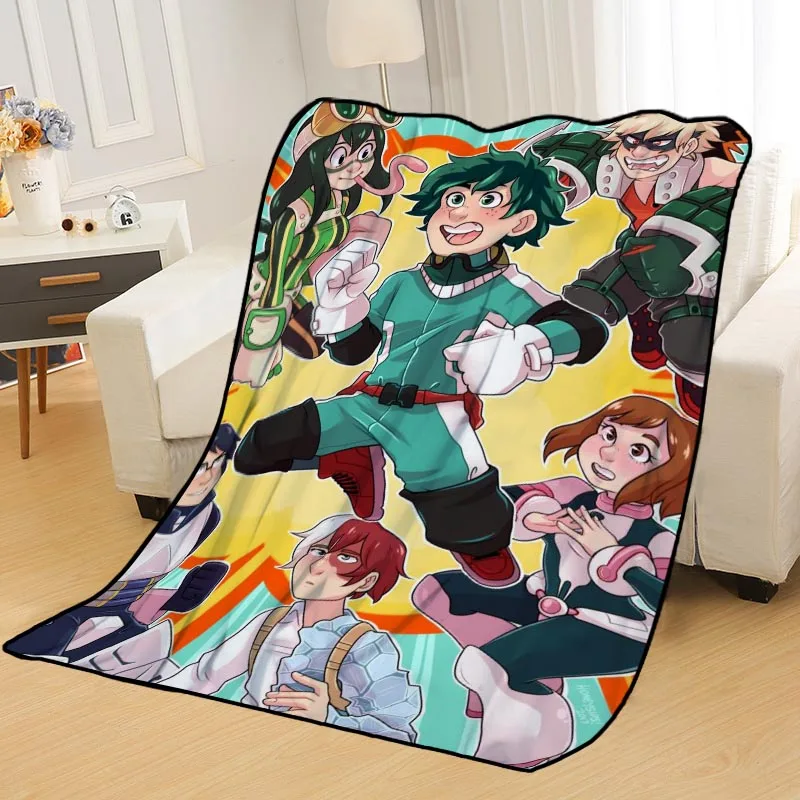????? カスタム私のヒーローアカデミー毛布ベッドスローブランケットソフトブランケット夏毛布アニメ毛布旅行毛布