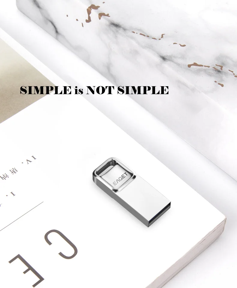 EAGET U1 USB флэш-накопитель, 32 ГБ металлическая Водонепроницаемая Флэшка USB карта памяти 16 ГБ флеш-накопитель реальная емкость USB флэш-диск U