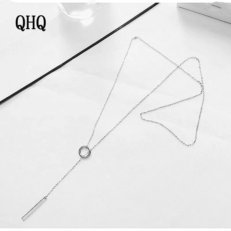 QHQ лучшие друзья Геометрическая подвеска ожерелье женский обруч для женщин