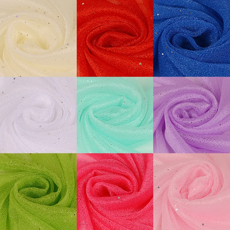 Красота блестка пряжи ткани жемчужина ткань занавеса декоративные эластичные