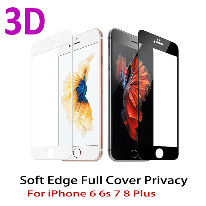 3D Покрытие Закаленное стекло для iphone 7 6 6s 8 plus X Защитное экрана на | Мобильные