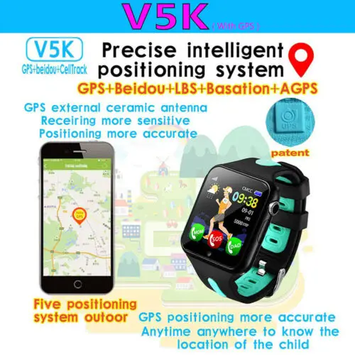V5K Детские Смарт часы GPS трекер местоположения анти потерянный SOS Вызов