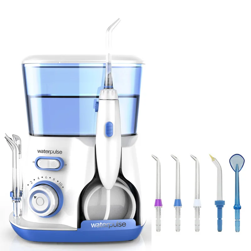 Blue Водный Пульс V300 ирригатор для полости рта 800 мл Стоматологический Ирригатор стоматологическая струя воды гигиена полости рта мощность воды Флоссер Стоматологическая нить - Цвет: Blue