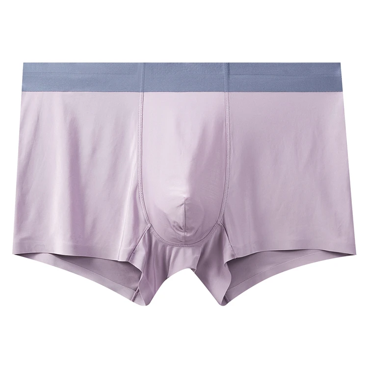 E6705 2pcs Pink EVES гладкое шелковое нижнее белье мужские трусы-боксеры легкие дышащие мужские трусы тонкие бесшовные подходят 2 шт. в упаковке мужские трусы - Цвет: E6705 2pcs Pink