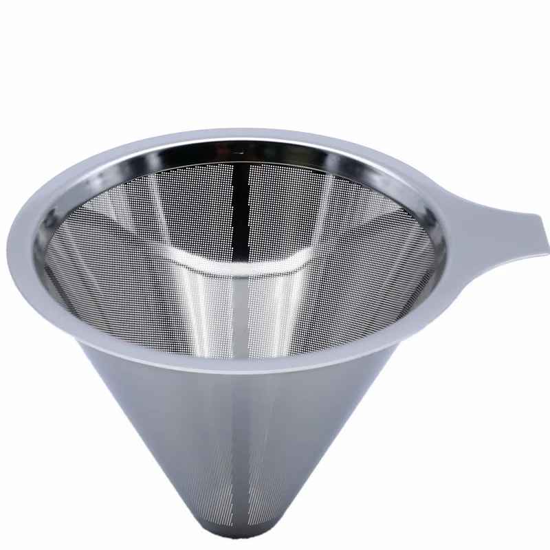 Еда класса Нержавеющая сталь многоразовые Кофе фильтр безбумажной залить Maker