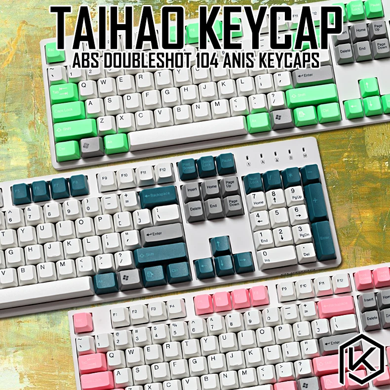 Taihao abs двойные колпачки для игр своими руками механическая клавиатура розового