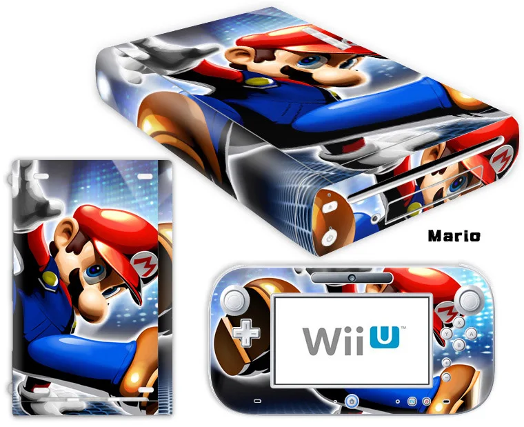 Mario для консоли wii U, Виниловая наклейка с 2 шт., наклейка на контроллер для контроллера wii U, геймпад, джойстик