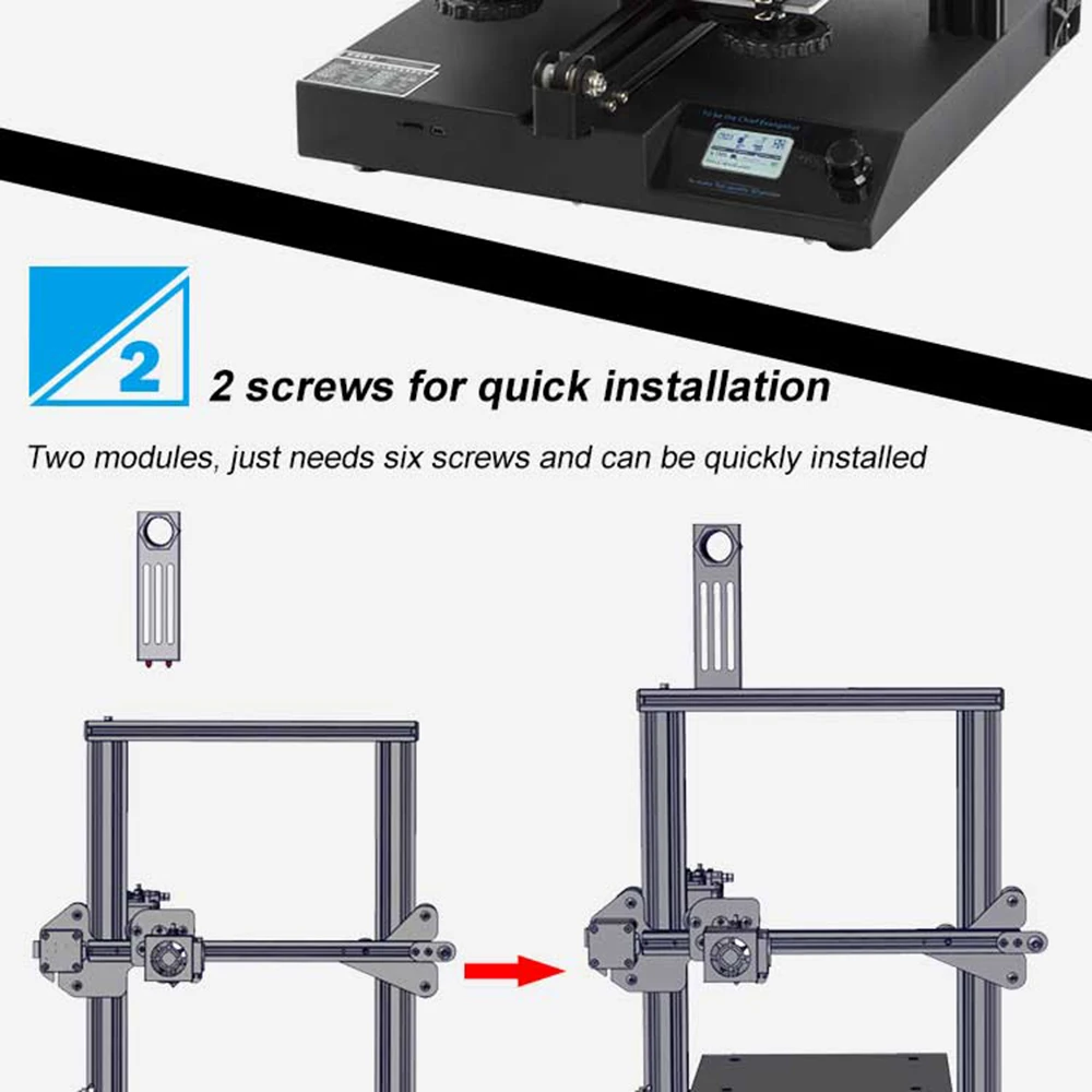 Creality3D CR20 3d принтер быстро собираемый 3d принтер 220X220X250 мм Высокая точность офисная печатная машина