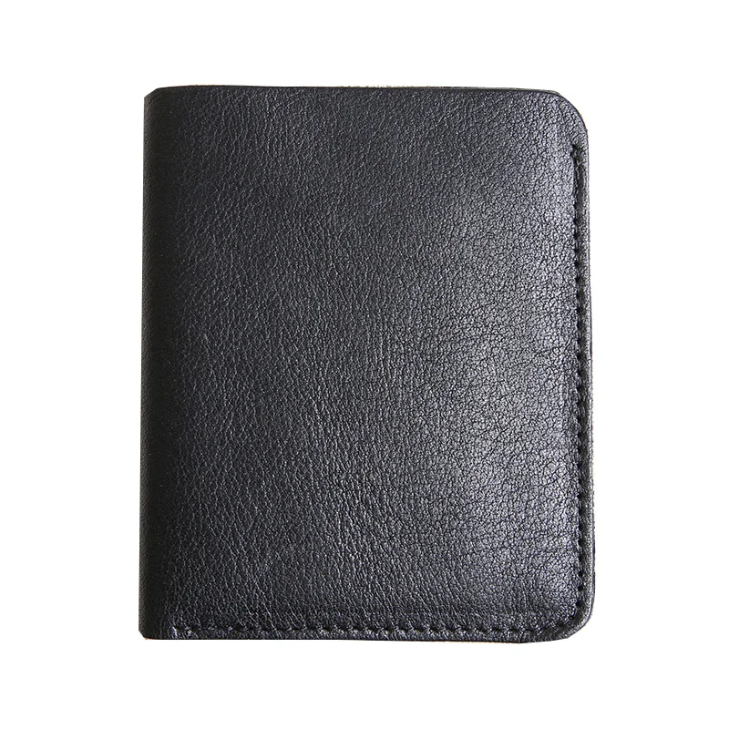 LEACOOL бизнес кожаный бумажник для мужчин 100% натуральная кожа короткие портмоне