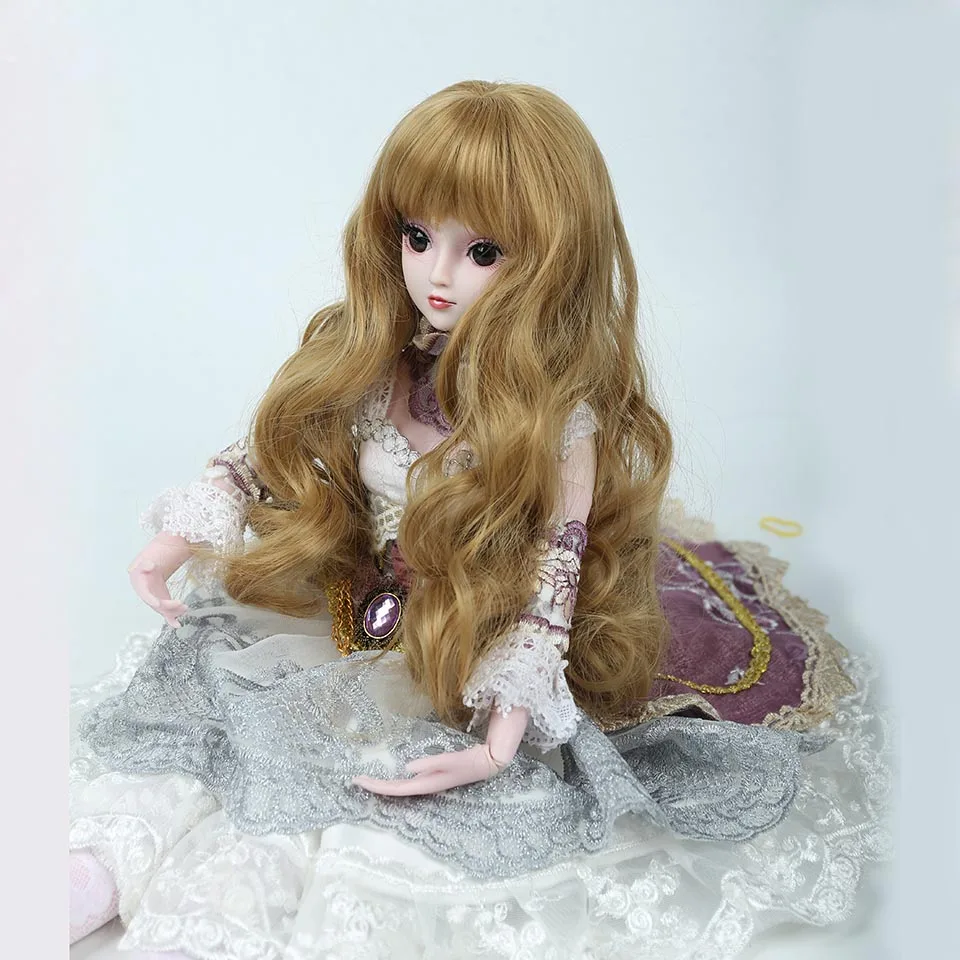 5 Allaosify куклы аксессуары 1/3 1/4 Bjd парик кукла волосы парик маленький демон Длинные прямые парик челка милые девочка и мальчик детские волосы - Цвет: 5