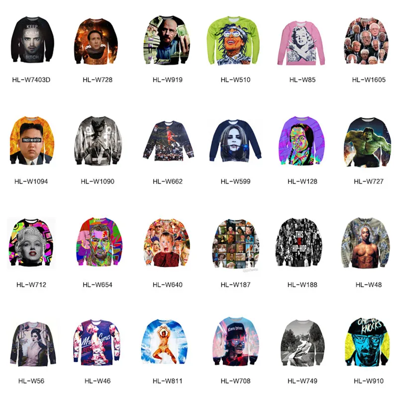 Оптовая продажа свитшот с рисунком аниме 3d принт Для женщин мужчин crewneck длинным