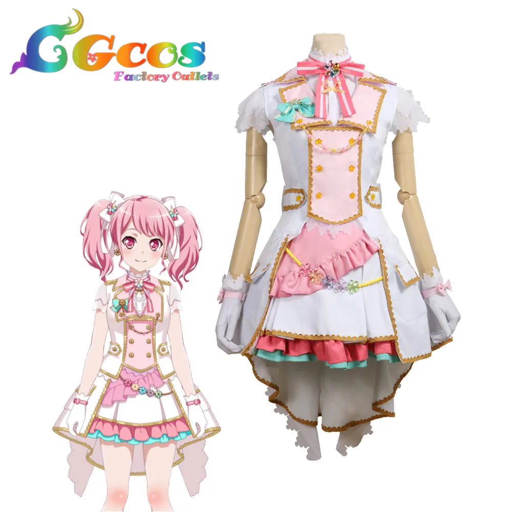 CGCOS Косплей Косплэй костюм Bang Dream Пастель* палитра 2nd один Ая Maruyama Аниме Костюмы с платьем одежда, сшитая на заказ форма