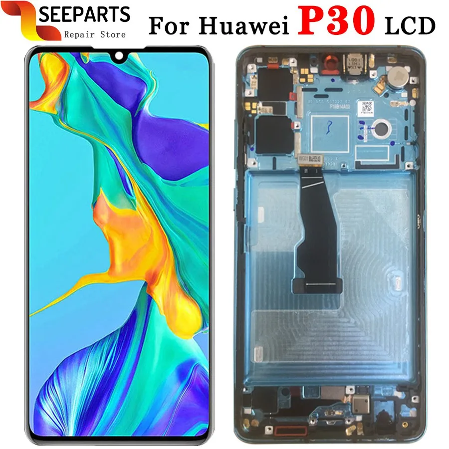 ЖК дисплей для Huawei P30 6 1 дюйма цифровой преобразователь сенсорного экрана в сборе