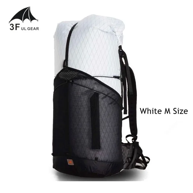 white M size 3F UL GEAR 55L XPAC UL рюкзак для скалолазания на открытом воздухе Ультралегкая рама меньше пакетов сумки легкие прочные дорожные походные рюкзаки - Цвет: white M size
