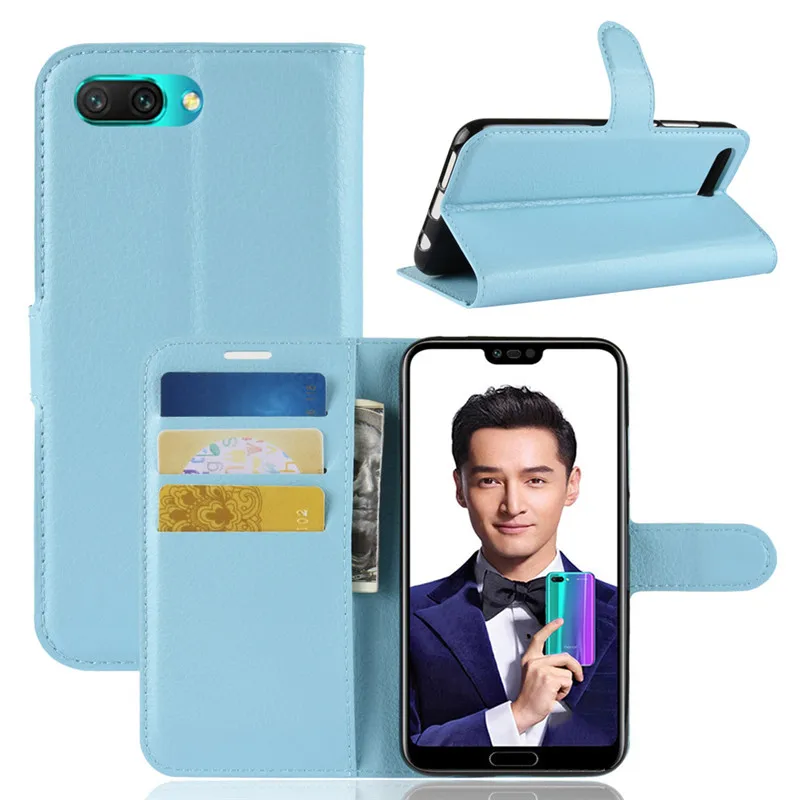 Чехол для Huawei Honor 10 чехол-книжка с кошельком роскошный кожаный чехол из ТПУ