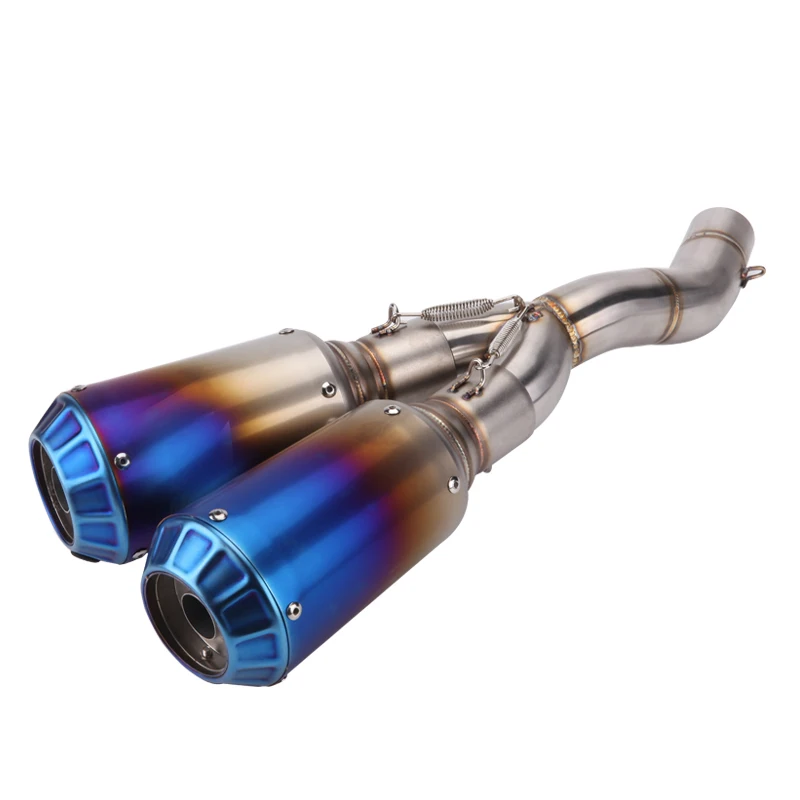 TKOSM средняя труба выхлопной трубы мотоцикла в полный стиль + глушитель для DUCATI